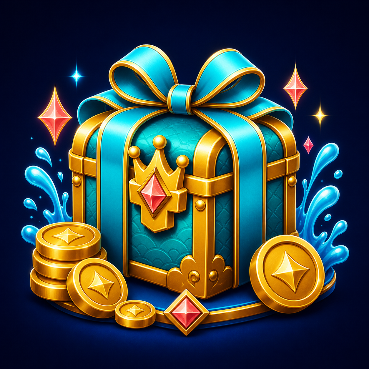 SplashCoins bonus chest with coins